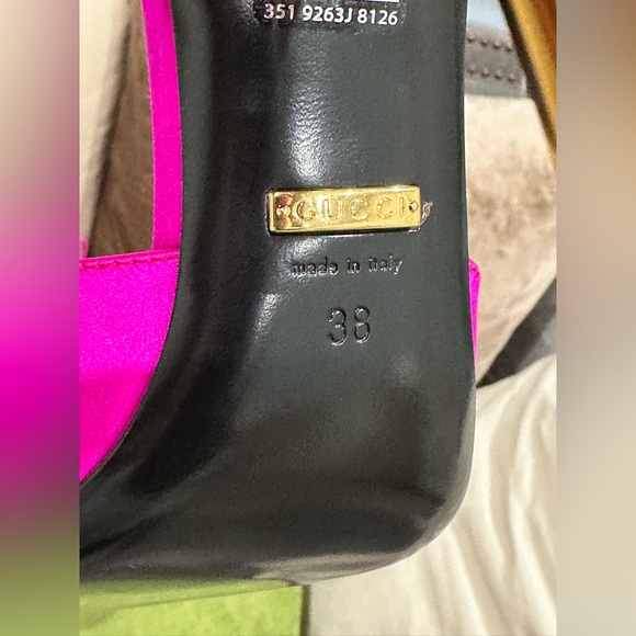 Gucci Satin Ankle-Cuff Heels - Picture 10 of 14